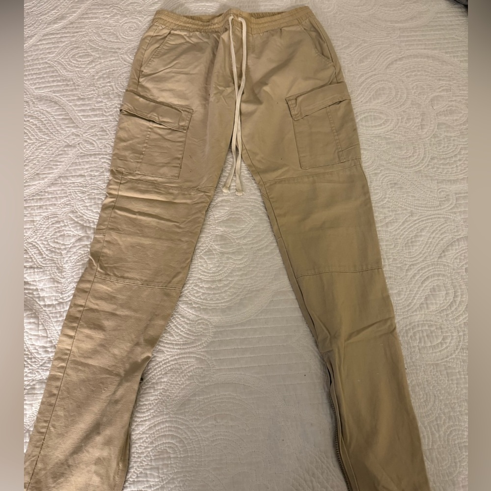 Fear of God PAC Sun Cargo Pants medium khaki/cream, rare, good condition, FOG